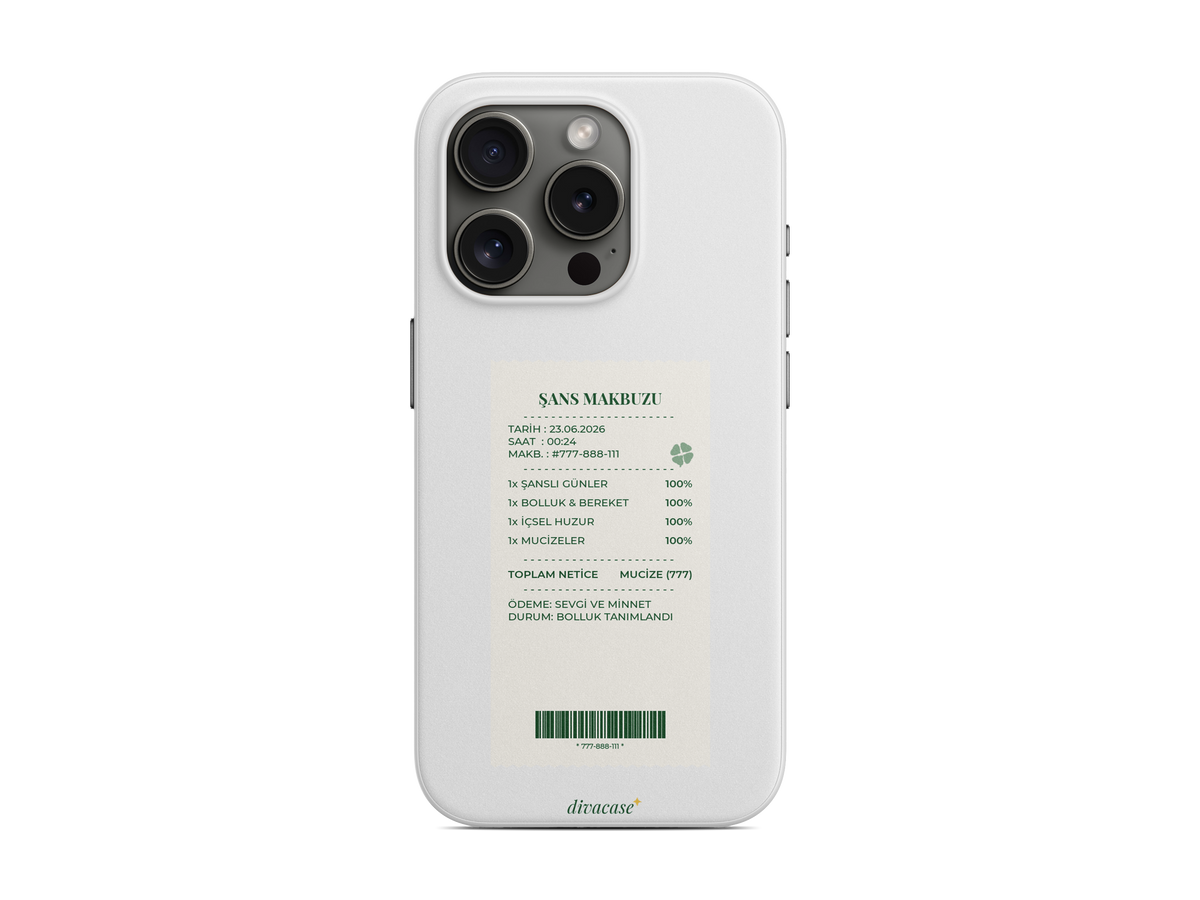 Yonca - Şans Makbuzu Telefon Kılıfı (D213)