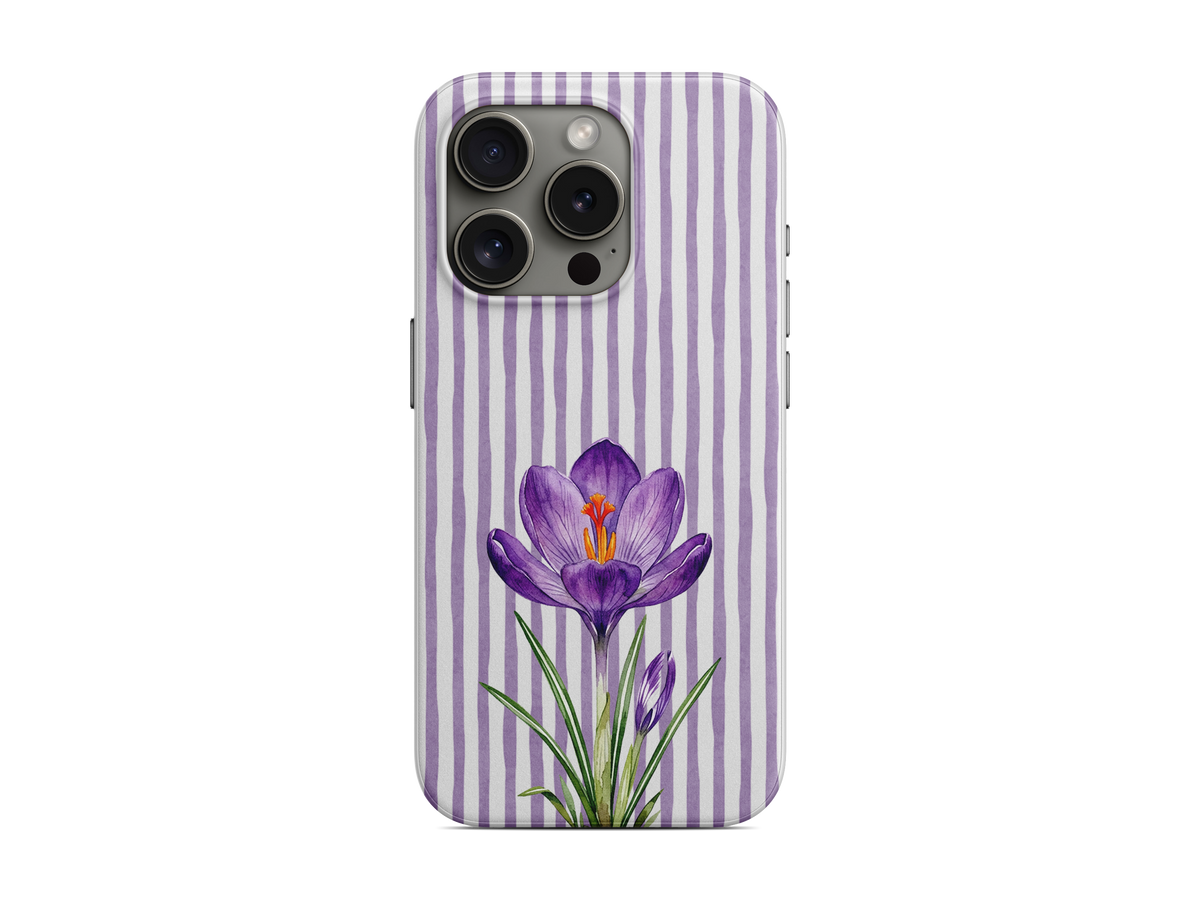 Çizgili - Çiçek Telefon Kılıfı (D249)