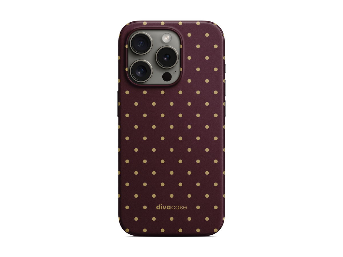 Benekli - Bordo Telefon Kılıfı (D277)