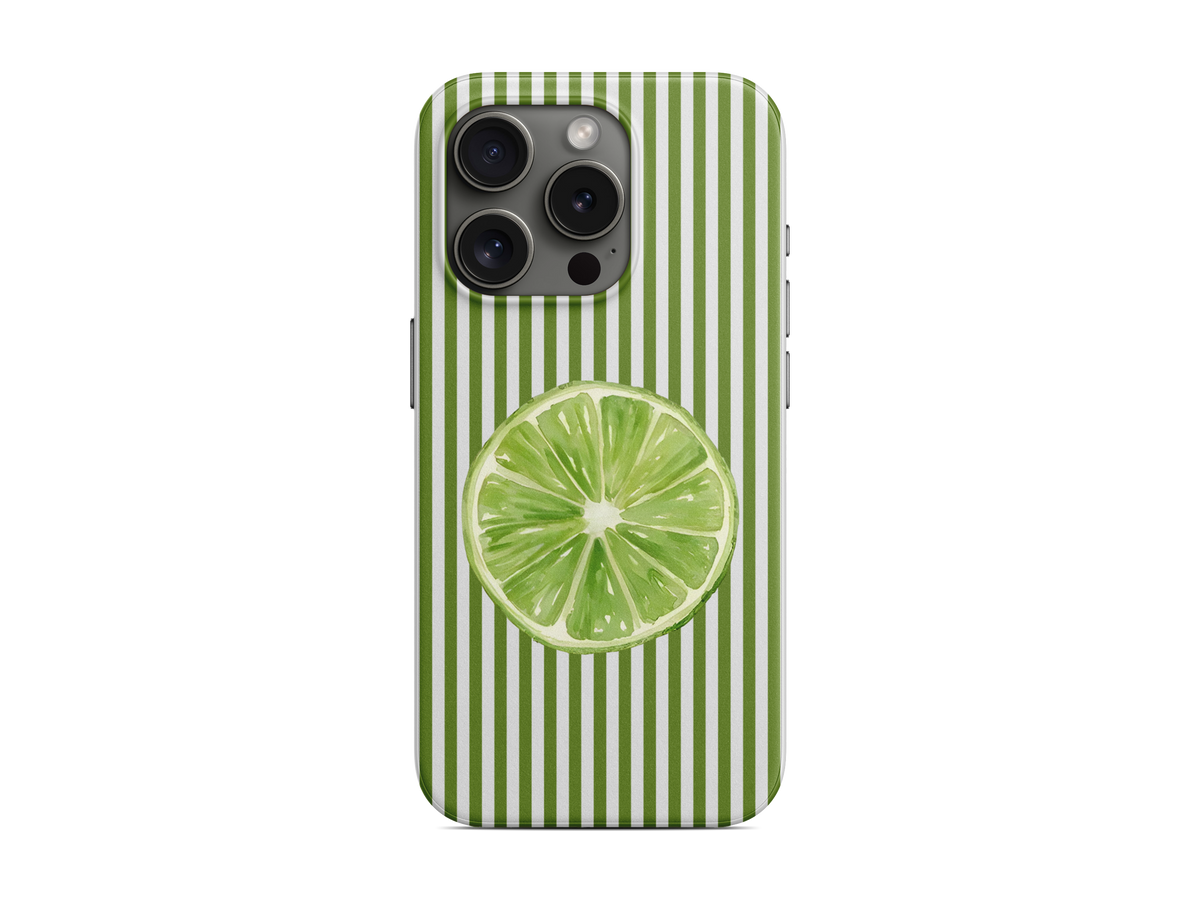 Çizgili - Limon Telefon Kılıfı (D112)
