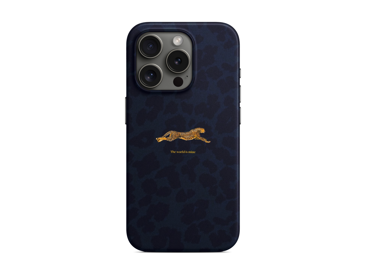 Lacivert Leopar Telefon Kılıfı (D120)