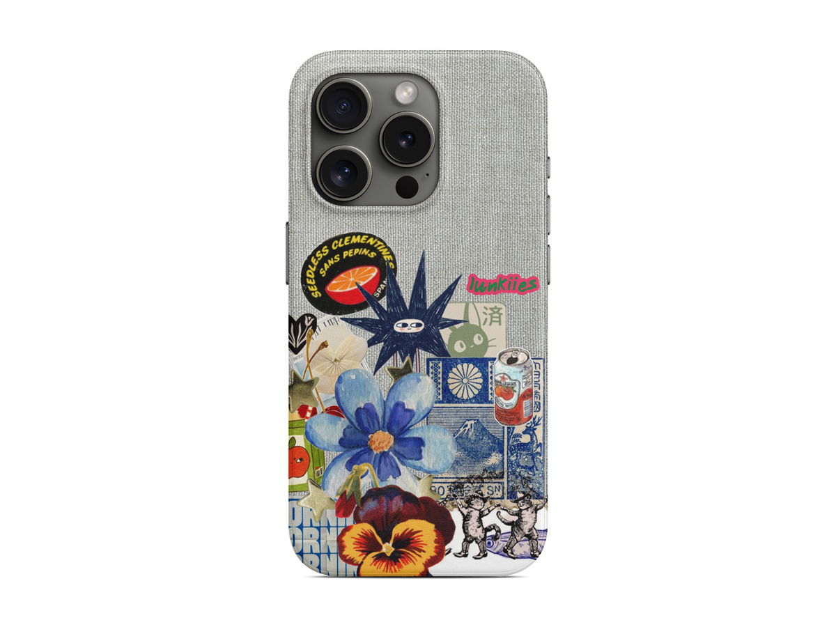 Çiçek Kolajı Telefon Kılıfı (D156)