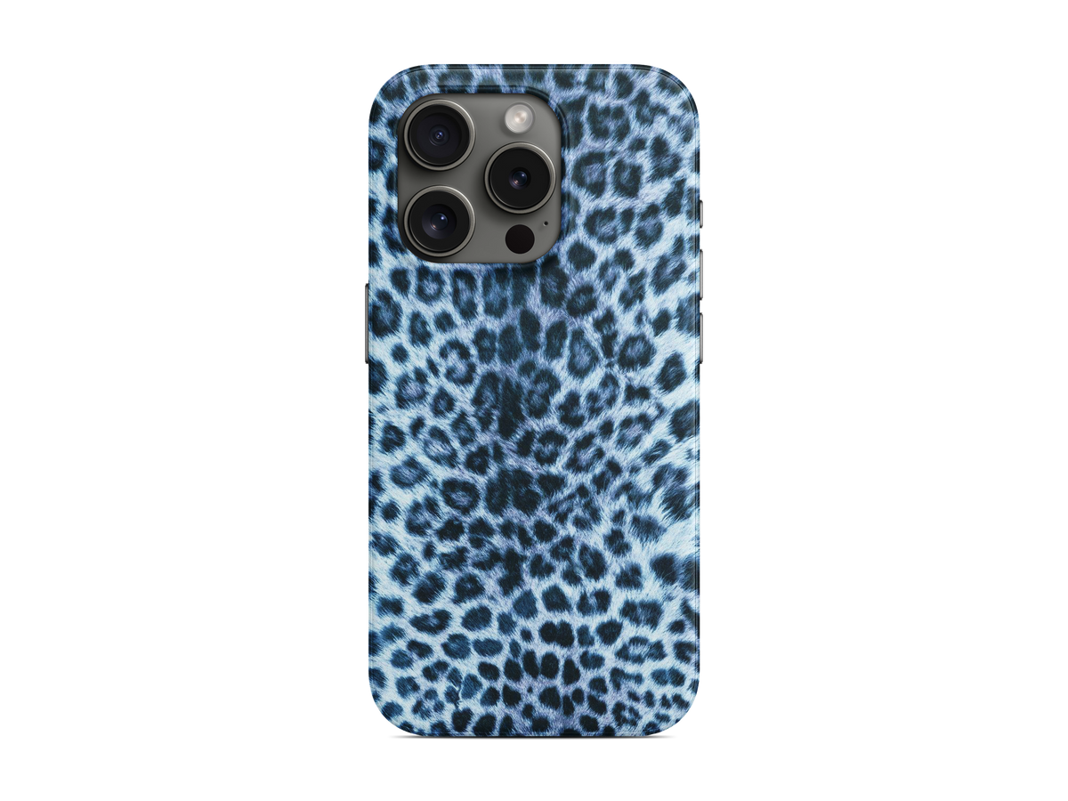 Mavi Leopar Desen Telefon Kılıfı (D168)