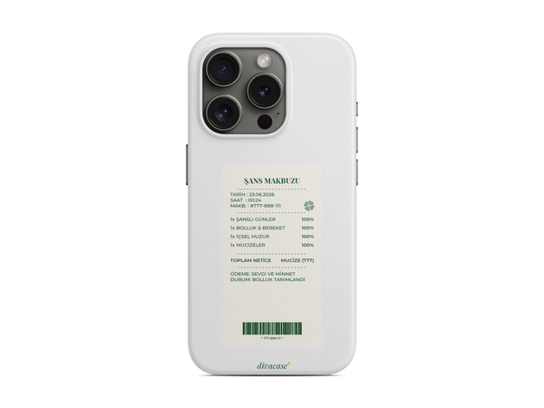 Yonca - Şans Makbuzu Telefon Kılıfı (D213)