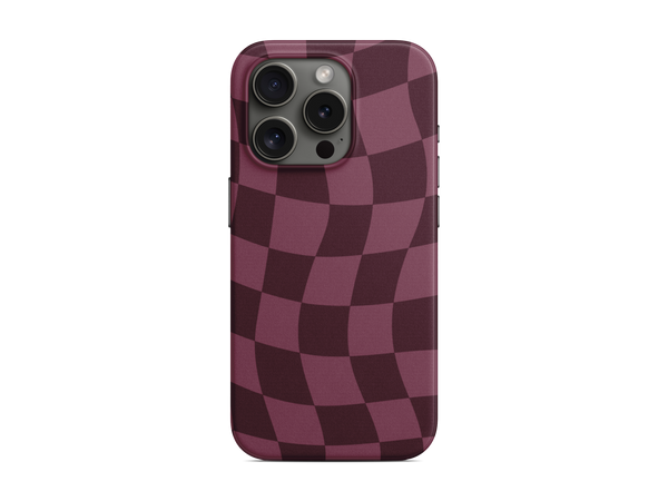 Kareli 2 - Bordo Telefon Kılıfı (D230)