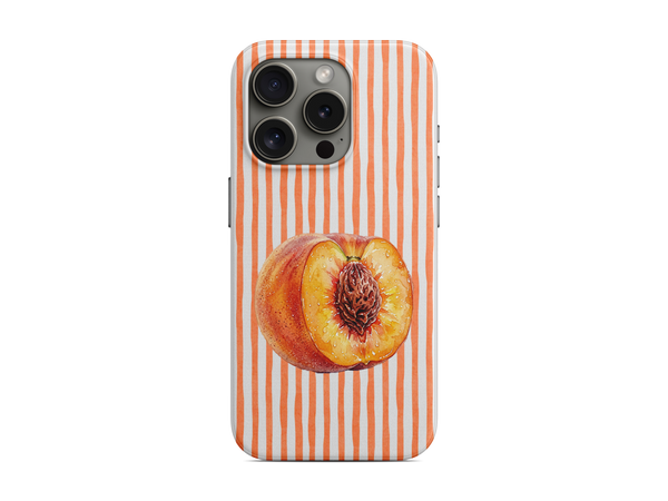 Çizgili - Şeftali Telefon Kılıfı (D234)