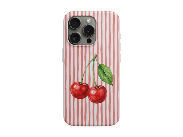 Çizgili - Vişne Telefon Kılıfı (D244)
