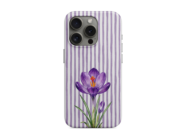 Çizgili - Çiçek Telefon Kılıfı (D249)