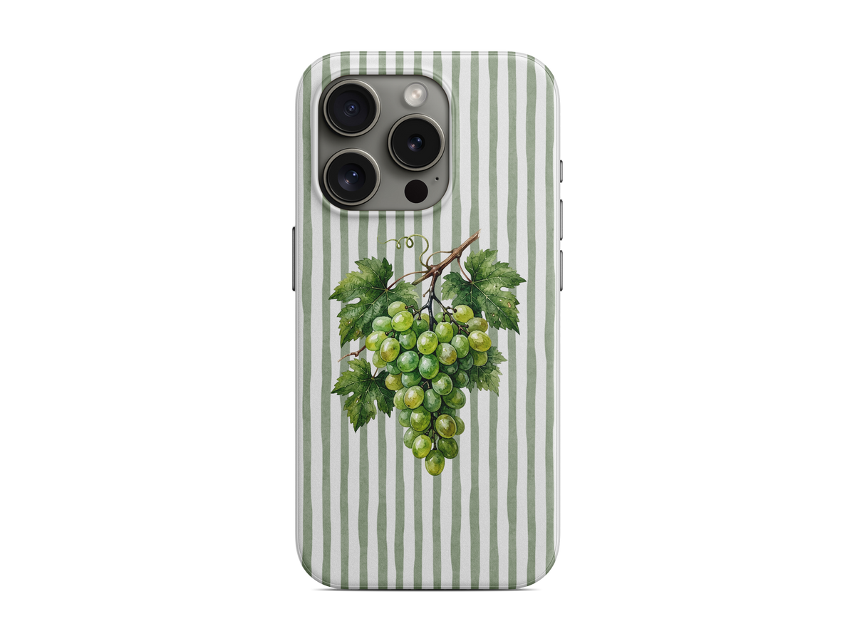 Çizgili - Yeşil Üzüm Telefon Kılıfı (D257)