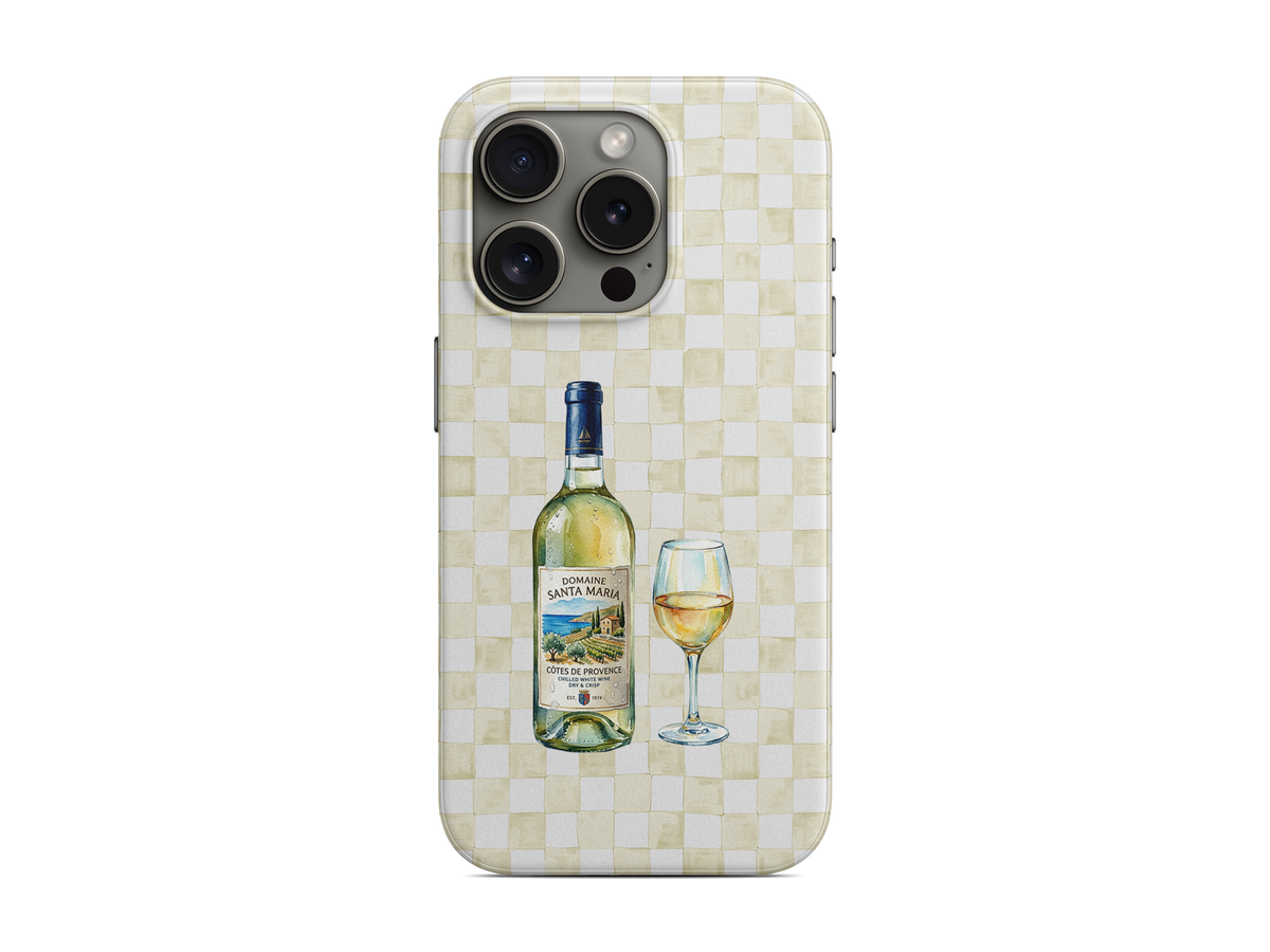 Kareli - Beyaz Şarap Telefon Kılıfı (D270)