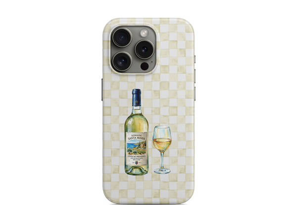 Kareli - Beyaz Şarap Telefon Kılıfı (D270)